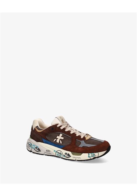 Sneakers Premiata Mase 25 8026 in pelle e tessuto marrone PREMIATA | Scarpe | MASE25 VAR8026